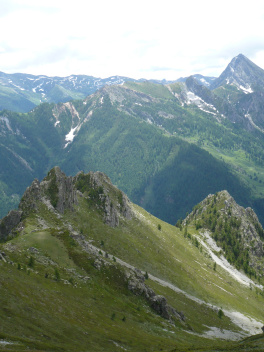 Vue vers val Preit depuis Rocca Cairi
