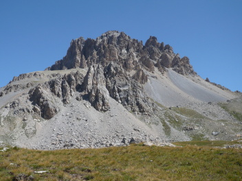 Monte Oronaye, Tête de Moïse depuis environs du lac Oronaye