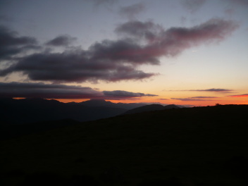 Coucher de soleil avancé depuis le pic Soulaing 2